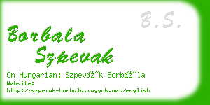 borbala szpevak business card